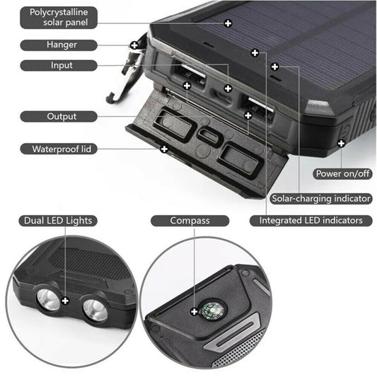 1O000000mAh Solar Power Bank