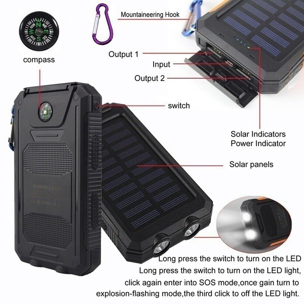 1O000000mAh Solar Power Bank