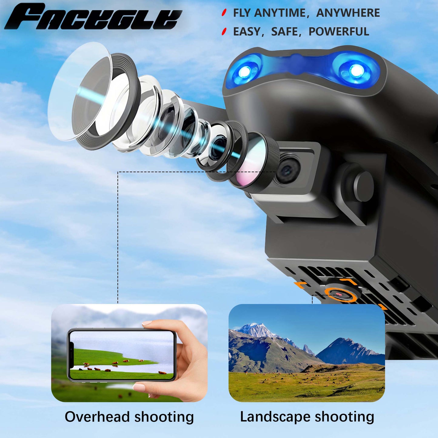 E99 Drone Quadcopter Dual Camera HD