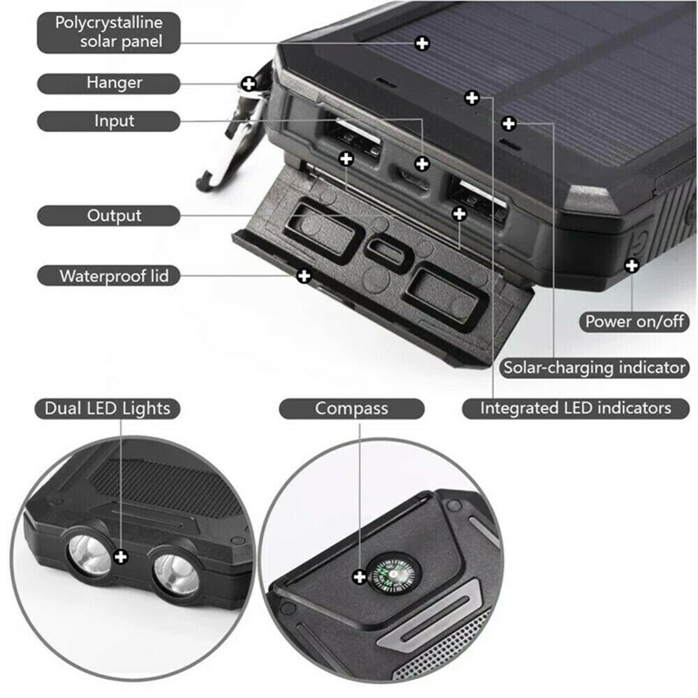 1O000000mAh Solar Power Bank